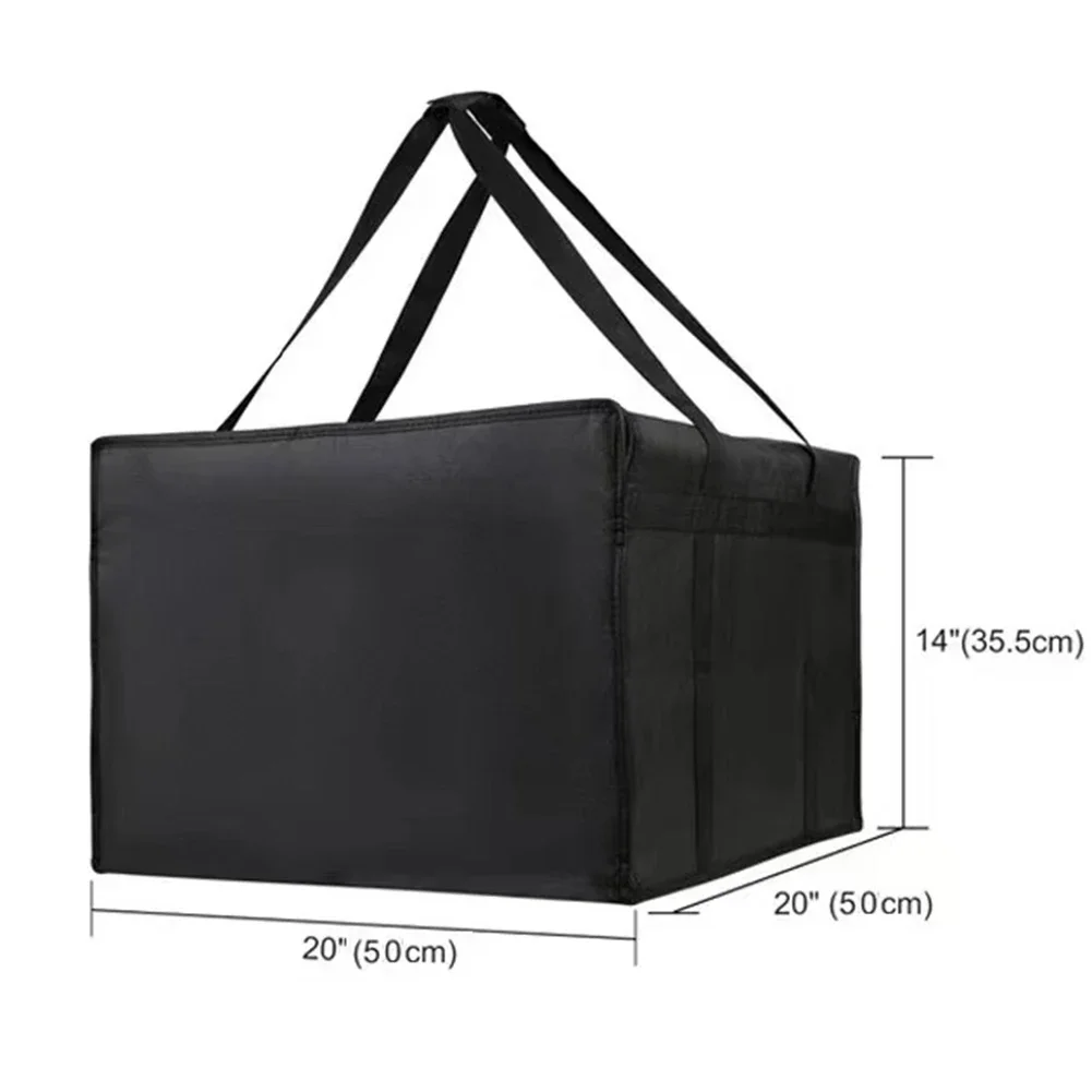 Изолированная сумка для доставки пиццы Сумка еды продуктов Большая