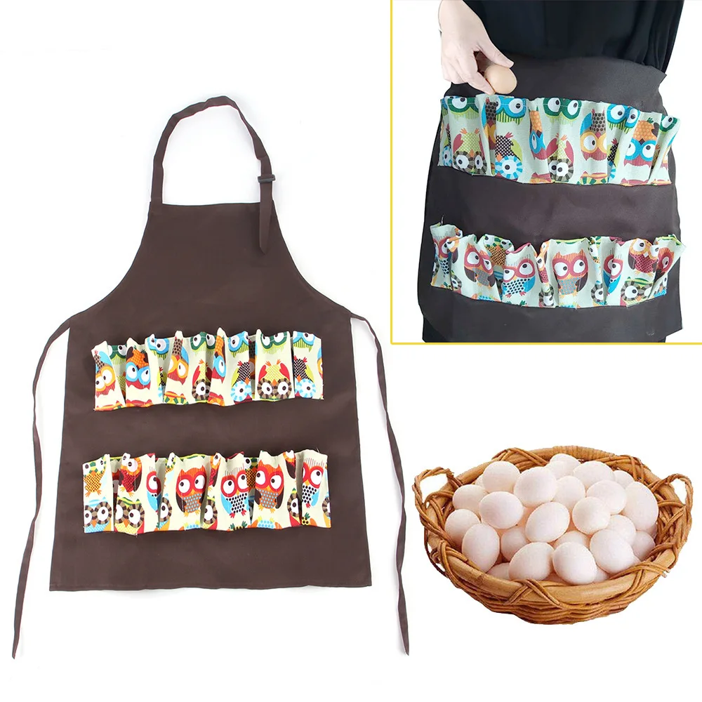 Eggs Collecting Gathering Apron, Soft Egg Gathering Apron with Free Rustic Gift Bag for Collecting Chicken Duck Quail Eggs
