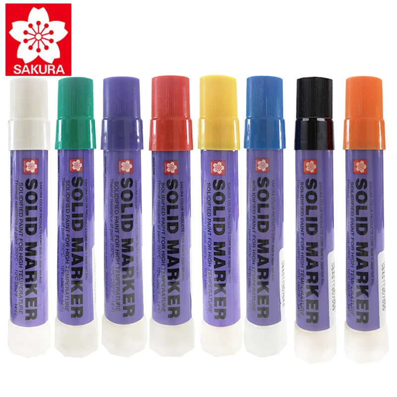 8Pcs Japan Sakura Solid Marker Industrial Pen XSC Dry Can Wr