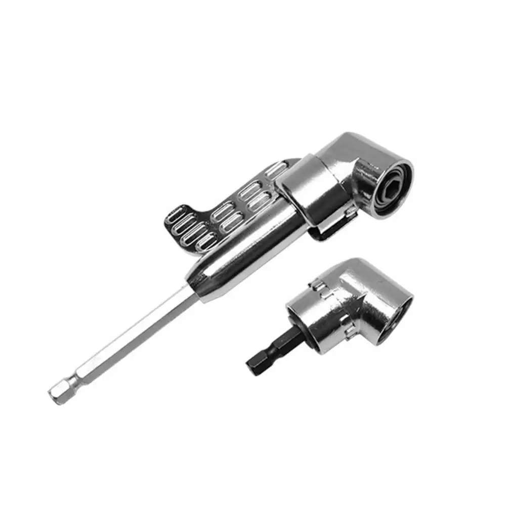 

1/4" Magnetic Angle Bit Driver Adapter Screwdriver 360° Adjustable Thumb Flange Off-Set Power Head Power Drill Drive
