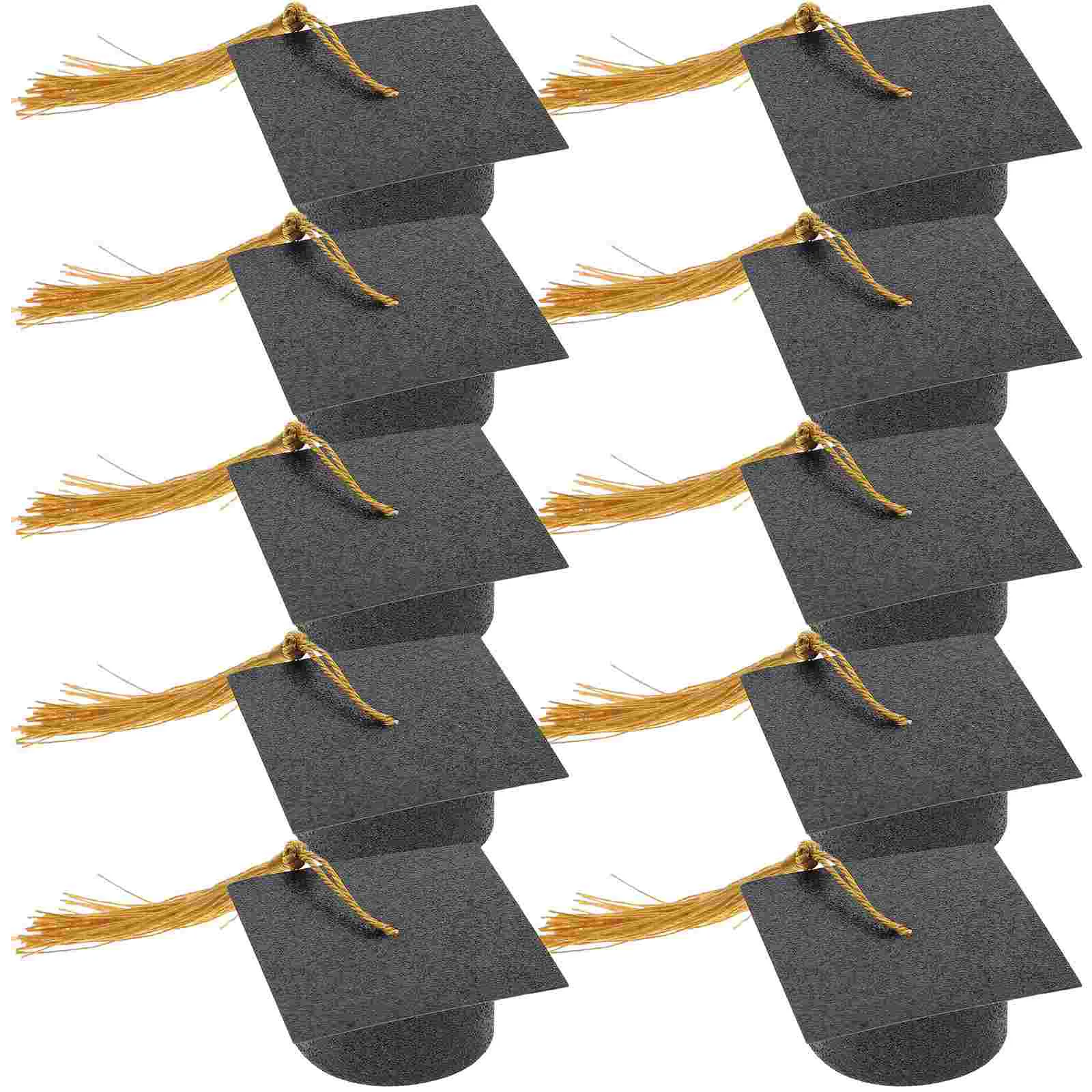 

10 Pcs Cup Set Decor Goblet Caps DIY Cover Graduation Paper Funny Accessory