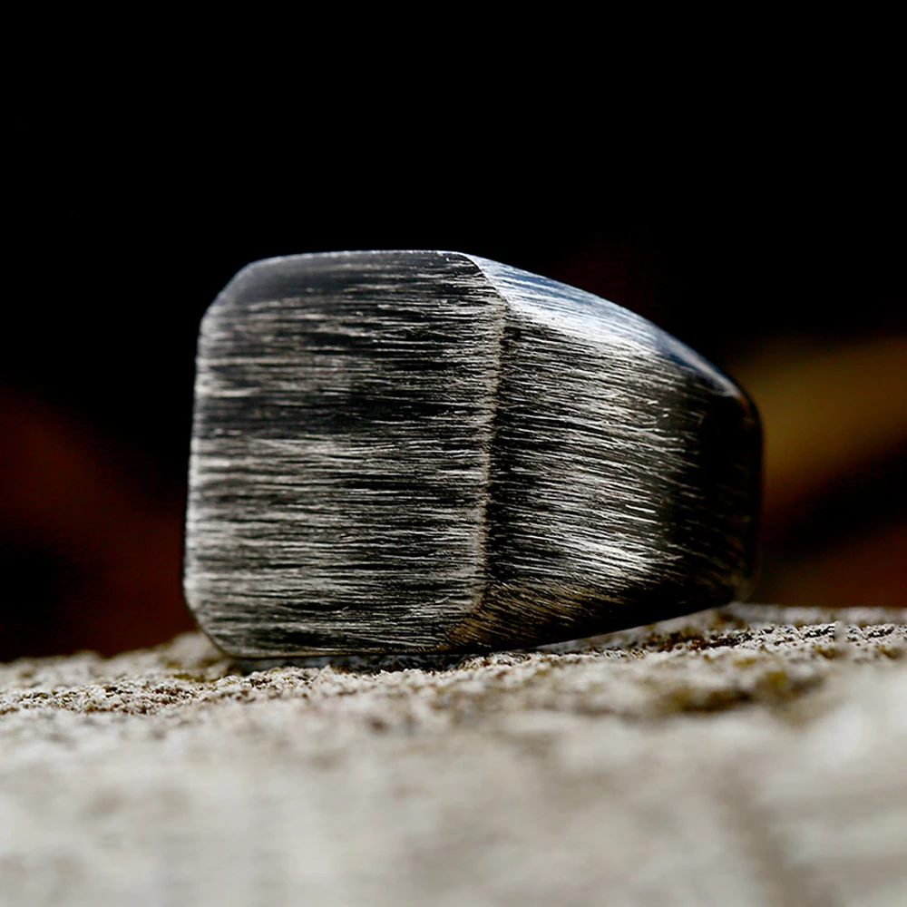 Модное классическое простое геометрическое квадратное кольцо из нержавеющей