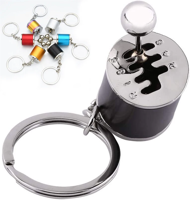 

Creative Auto Part Model Gear Box Keychain Six-speed Manual Transmission Shift Lever Keyring Key Chain Ring Keyrings Keyfob