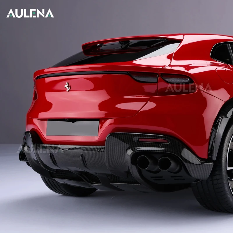 Aulena OEM сухие карбоновые боковые юбки для Ferrari puroкрови передние утки передний