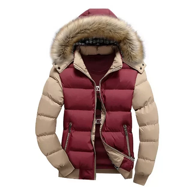 Thick Hooded Fur Collar Parka Men Coats Casual Padded Mens Jackets Male Clothing 6XL 7XL SA748 Men's Winter Jackets