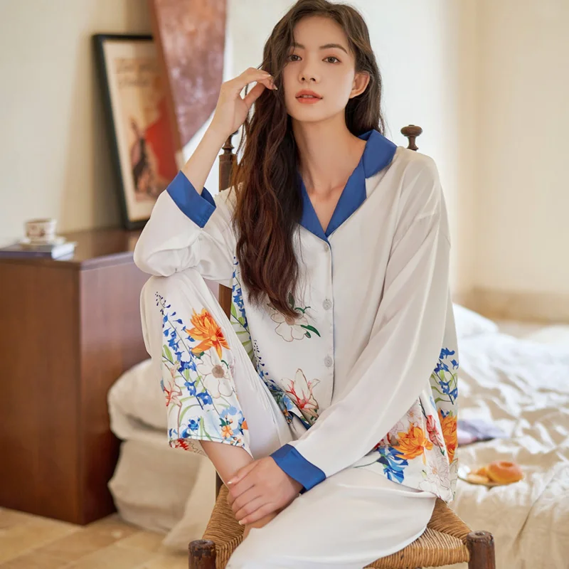 Sexy Sleepwear Women Sleepwear Silk Princess Style Loose Version Pajama Set Girl Pajama Set