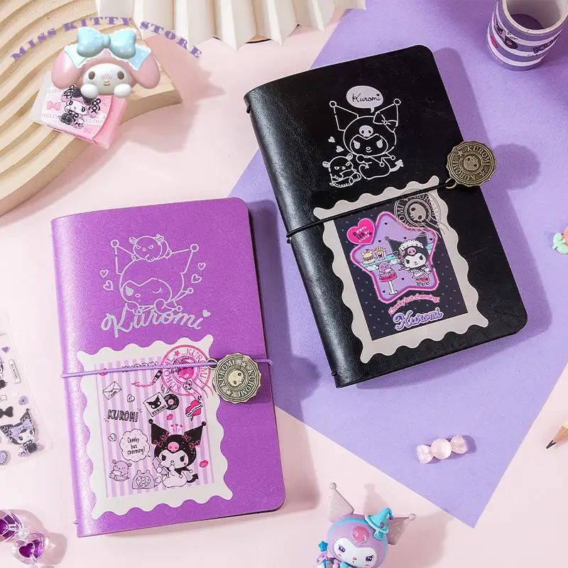 

Книга для путешествий Sanrio Kuromi из искусственной кожи, детская книга, студенческие канцелярские принадлежности, блокнот для девочек, изыскан...