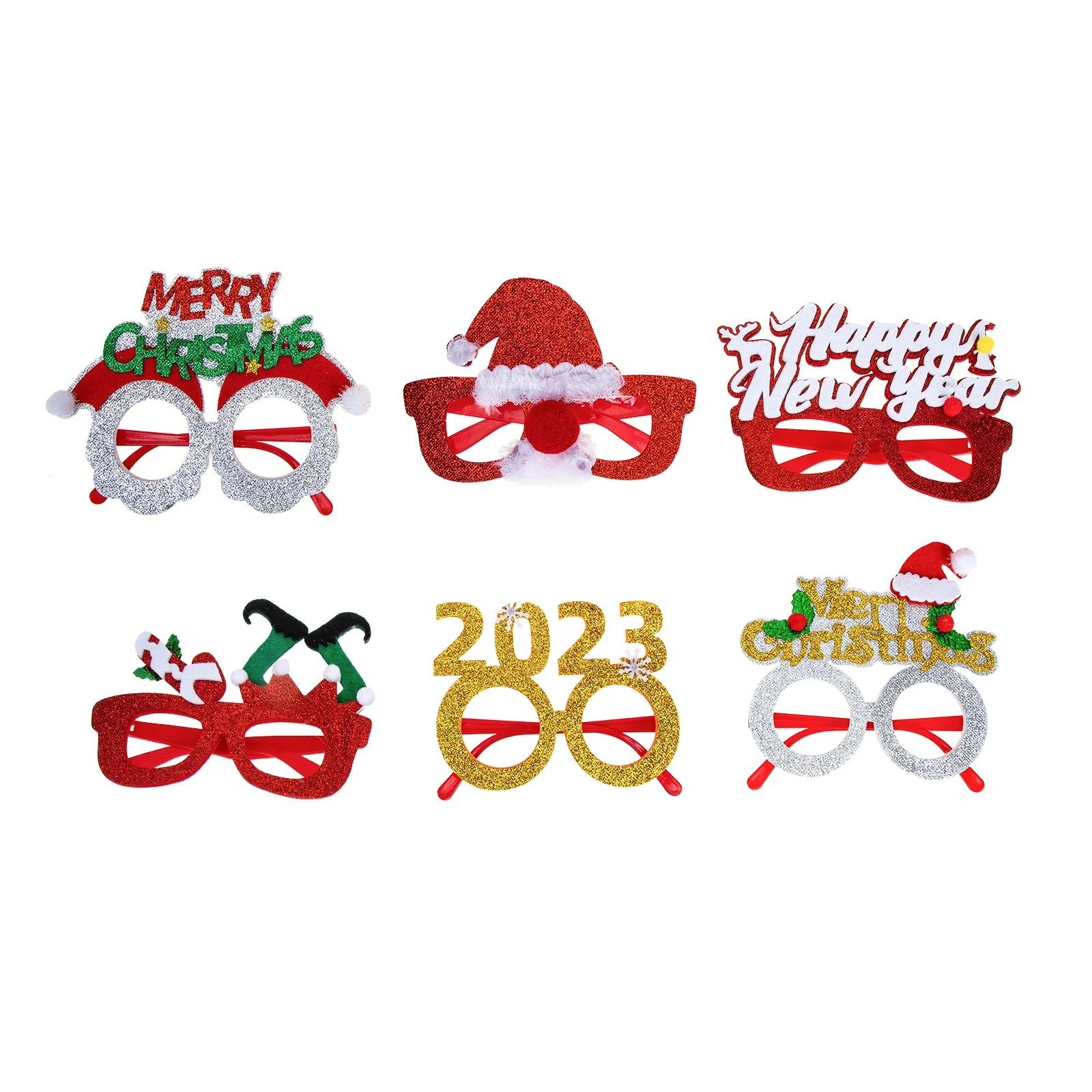 

Glasses Christmasparty Eyeglasses Frame Beach Birthday Decorations Novelty Eye Prop Frames Decor Supplies Kids Favors Photo
