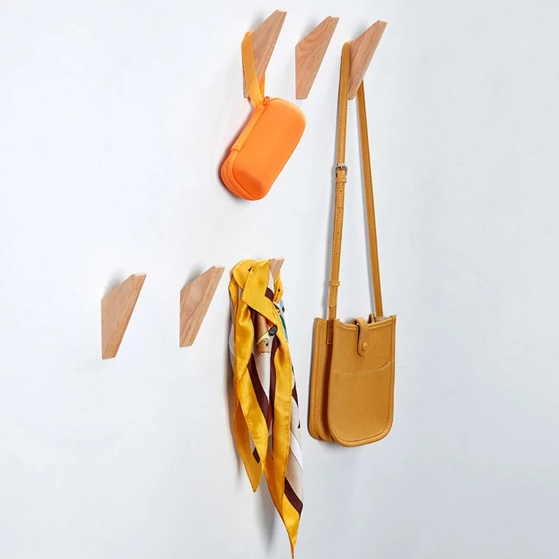 

Creative Japanese Oak Hook Wall Coat Wooden Hook Clothes Robe Hanger Scarf Towel Earphone Hook Home Hotel Restaurant Decoration