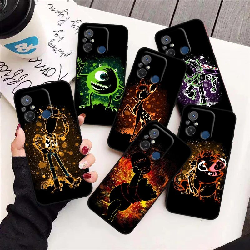 

Cartoon Art For Xiaomi Redmi 12C 11 A1 Plus 10 10X 9T 9C 9C 8 7 6 4G 5G Silicone TPU Soft Black Phone Case Coque Capa Fundas