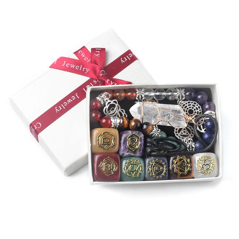 

Yoga Bracelet Crystal Pillar Necklace Symbol Square Stone Kit