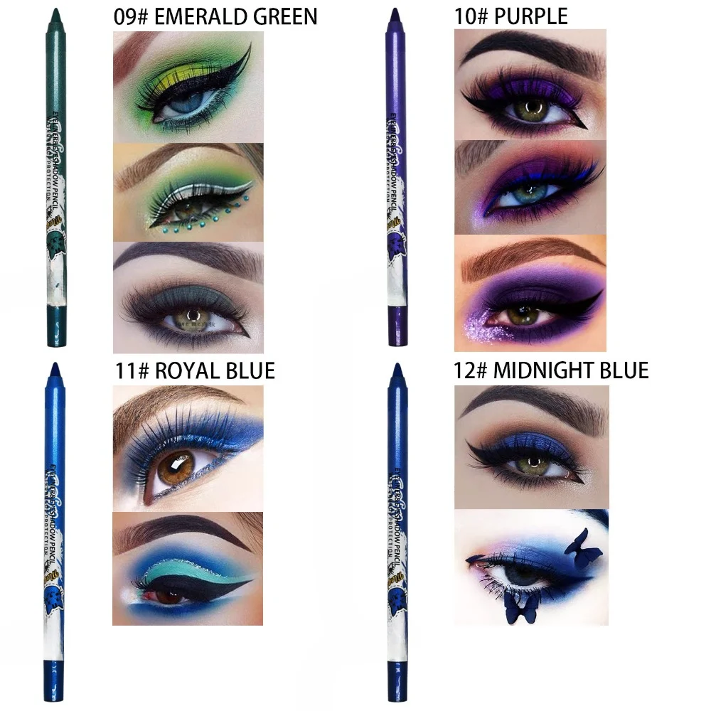 Быстросохнущая подводка для глаз красочная долговечная водостойкая не цветущая