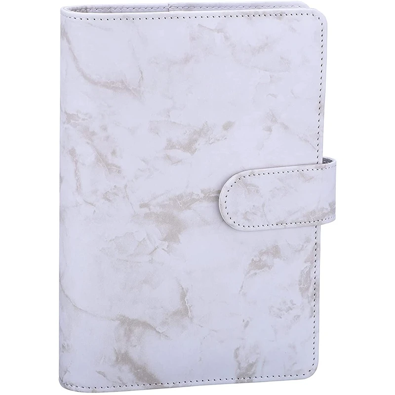 

A6 PU Notebook Binder Refillable 6-Ring Budget Binder,Suitable For A6 Paper Filling, Loose-Leaf Personal Notepad Cover