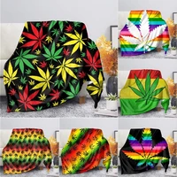 6 styles colorful maple leaf blanket printed leaves throw blanket for beds flannel blanket for adult kid home decorations