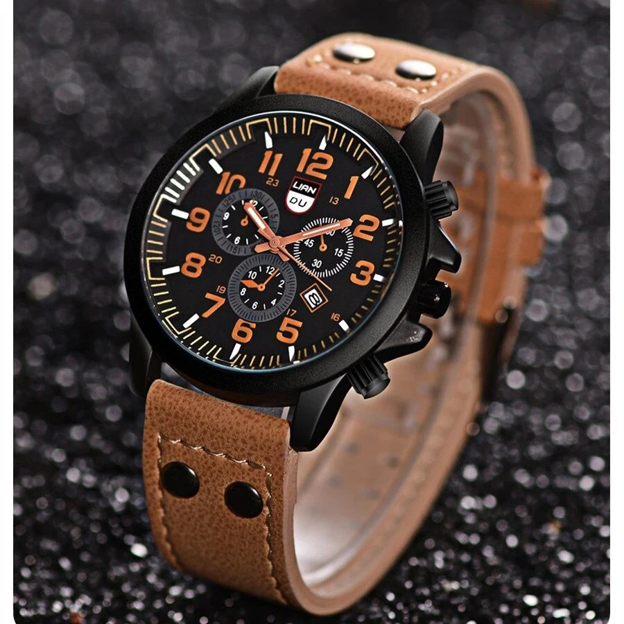 

Часы модные простые деловые кварцевые с ремешком Мужские часы студенческие наручные часы спортивные AAII
