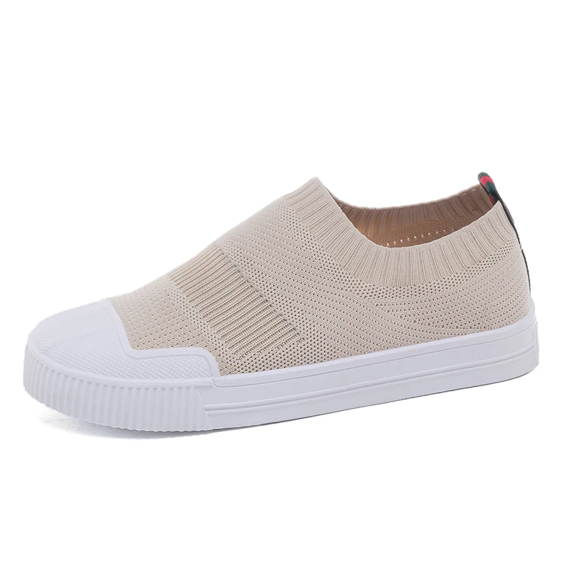 

Women Vulcanized Shoes High Quality Women Sneakers Slip On Flats Shoes Loafers Walking Flat