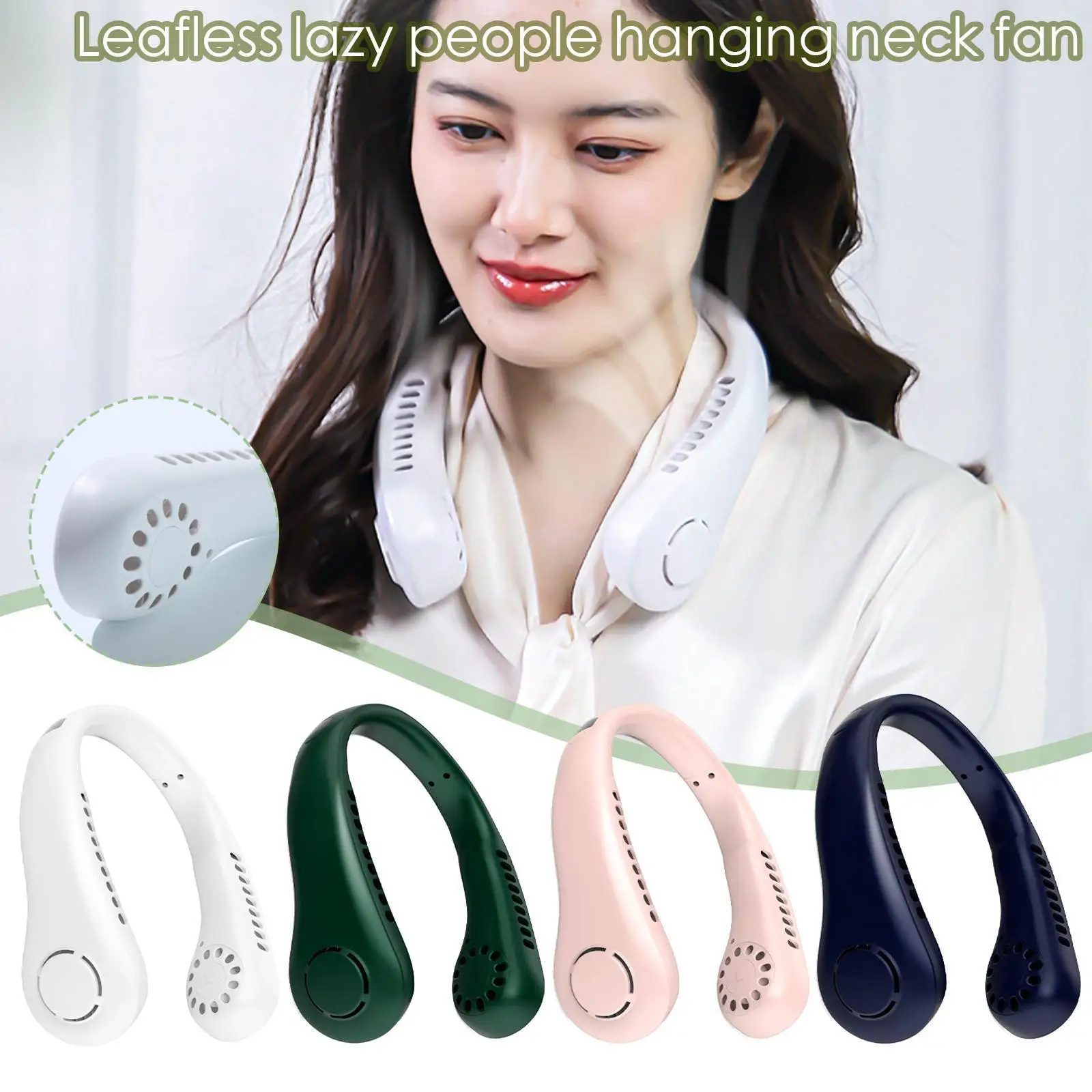 

Portable Bladeless Hanging Fans Usb Rechargeable Leafless Air Fan Conditioner Neck Neckband Wearable Mini Fans Cooling S8o1