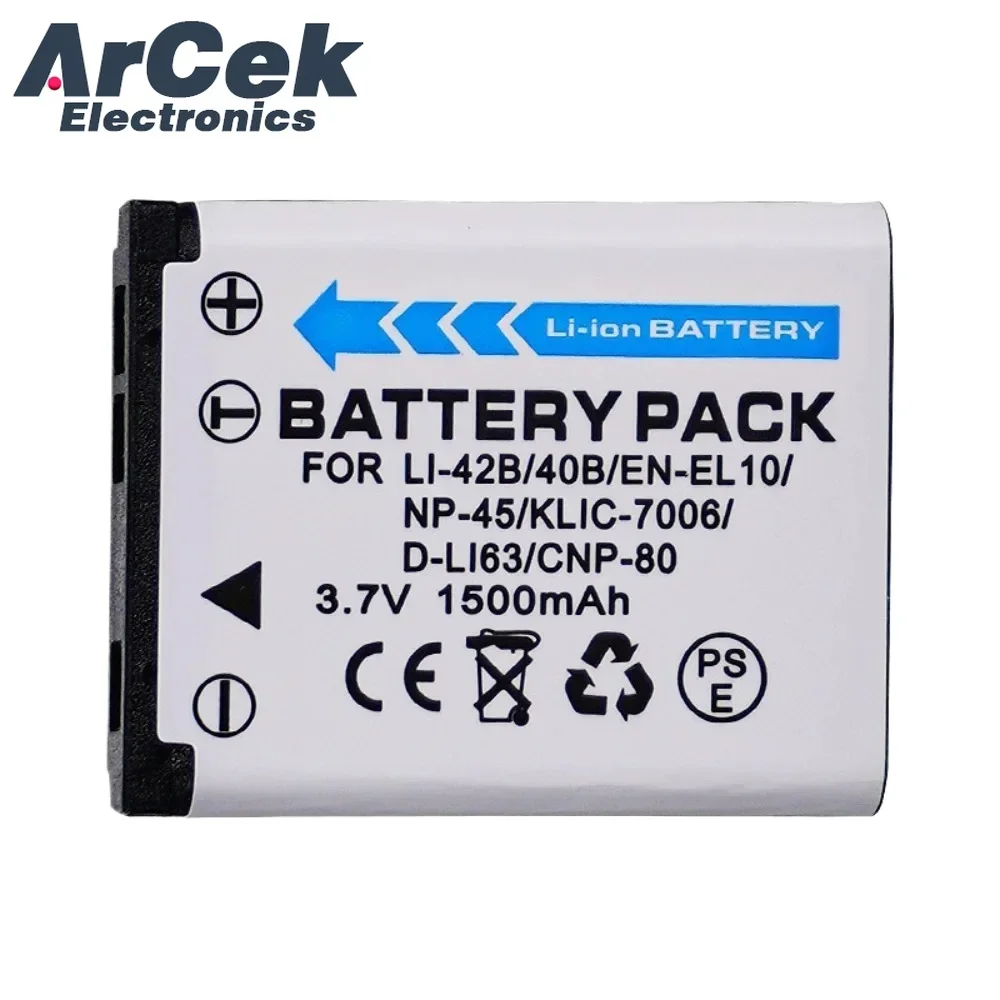 Сменный аккумулятор новый для Fuji NP-45 NP-42 CNP-80 KLIC-7006 D-LI63 EN-EL10 NP-80 LI-42B/40 аккумуляторы