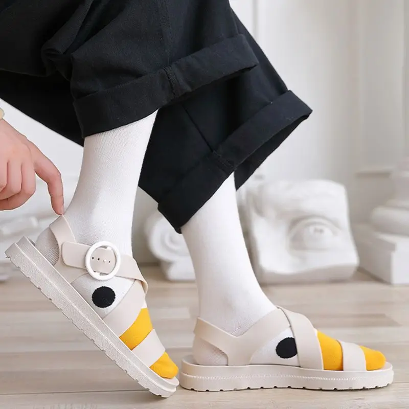 Женские хлопковые носки с рисунком гуся и утки