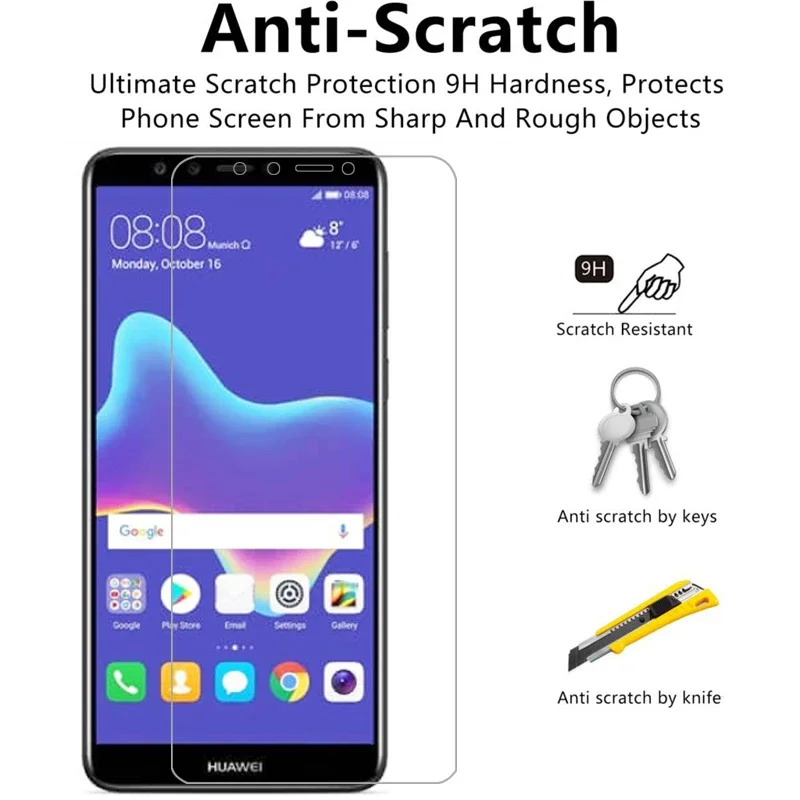 Защитная пленка из закаленного стекла для huawei y9 2018 чехол на huawey huwei hawei 9y y92018