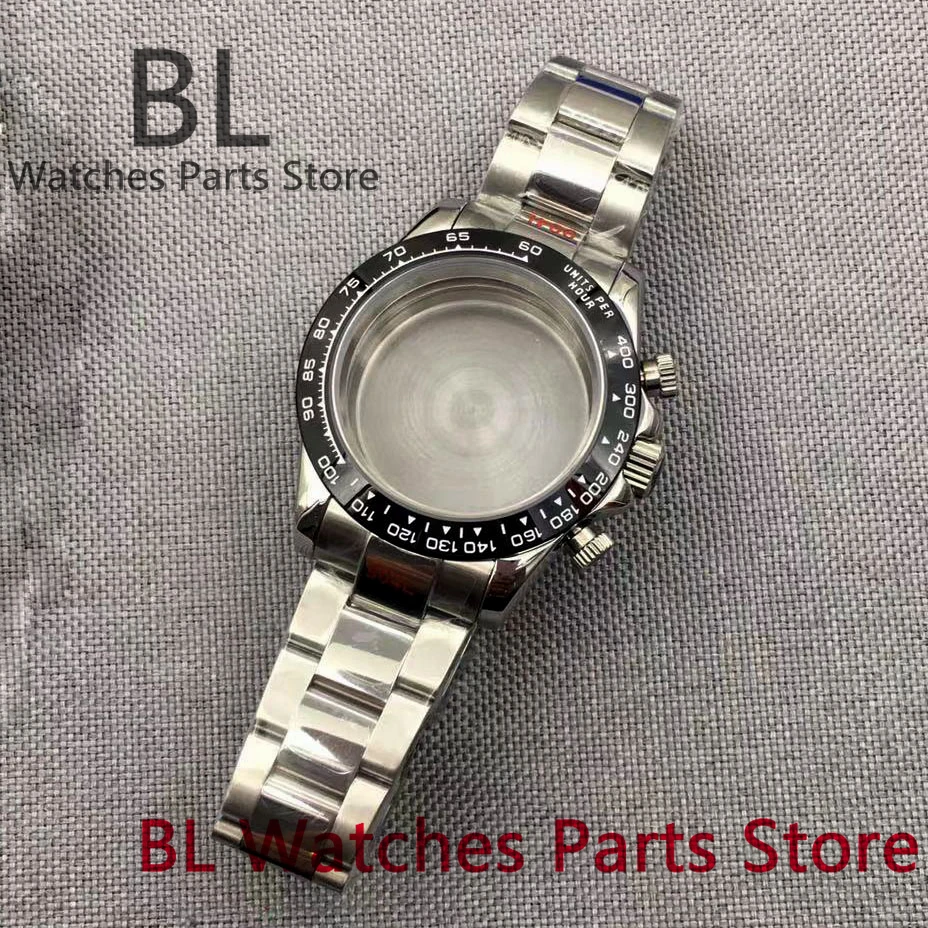 BL 39 мм серебристо-черные часы из нержавеющей стали ремешок для часов VK63