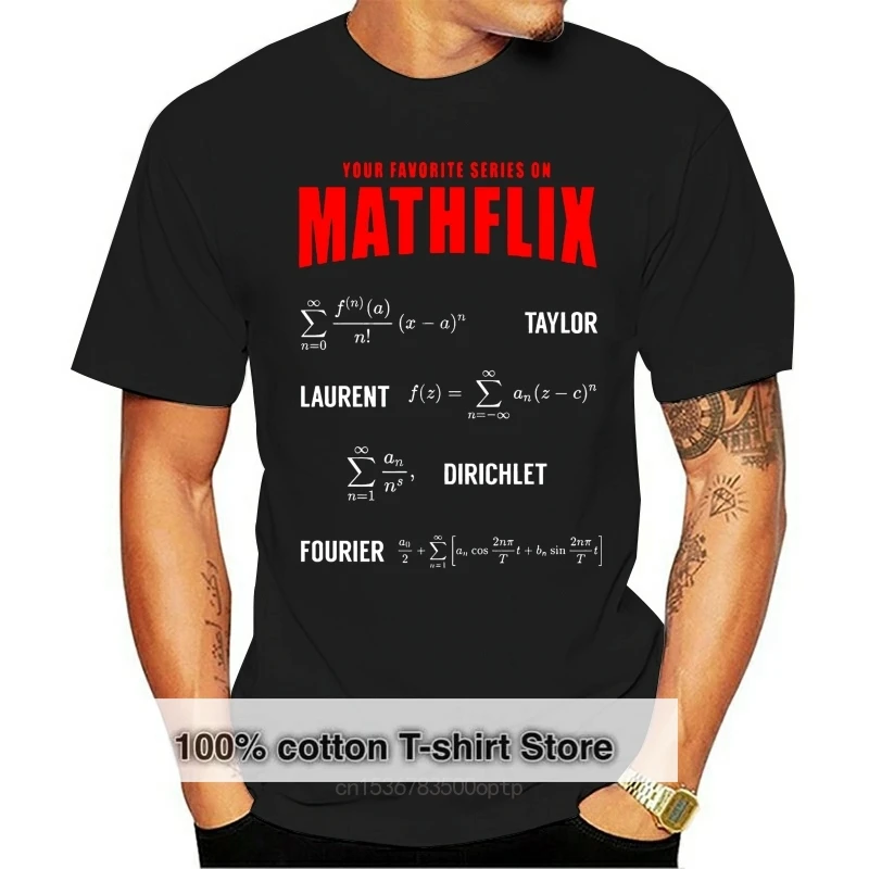 100% Cotton O Neck Custom Printed Tshirt Men T Shirt Mathflix  Math Women T Shirt