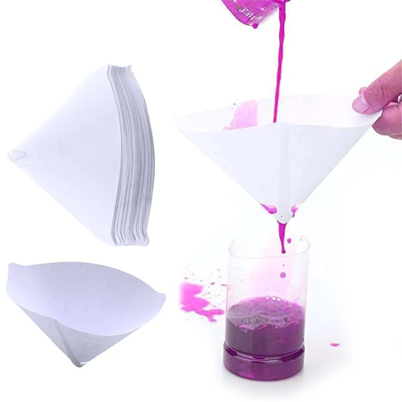 

50/100 Pcs сетчатая бумага фильтры очистки краски Micron нейлоновая мелкая сетка Paint Filter сетчатая бумага Воронка для автоматических распылителей