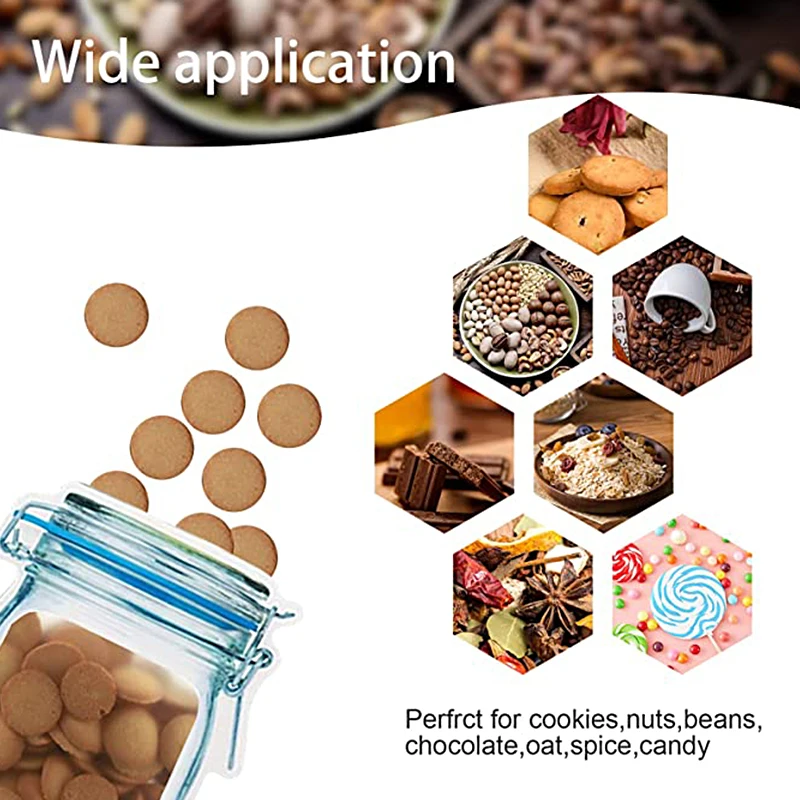 Модернизированная банка Мейсон на молнии замок сумки для сохранения еды