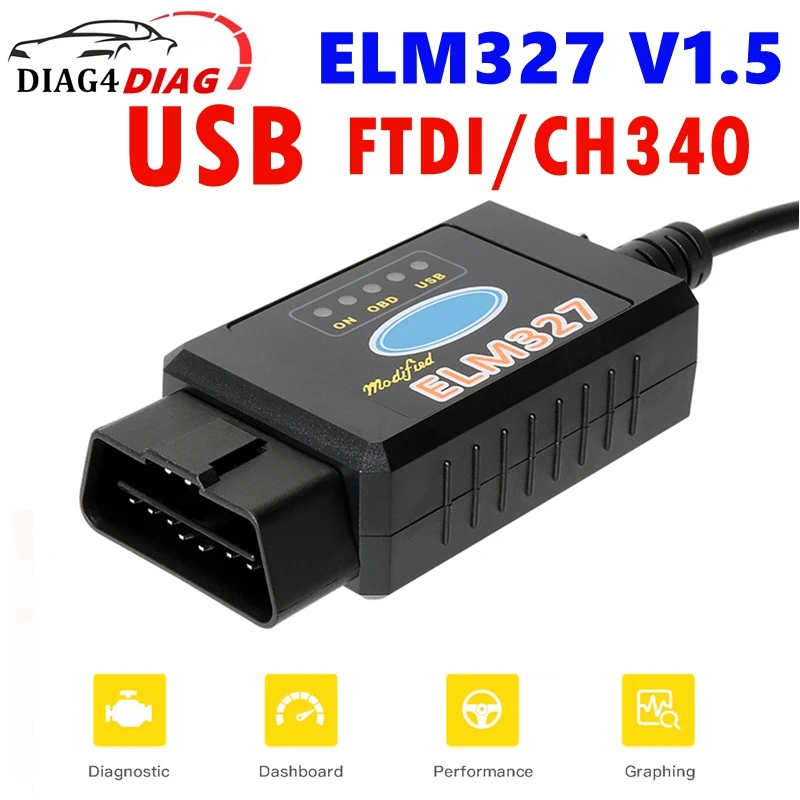 ELM327 V1.5 USB PIC18F25K80 FTDI CH340 чип CAN /MS CAN для Forscan OBD2 Диагностический can переключатель OBD сканер многоязычный