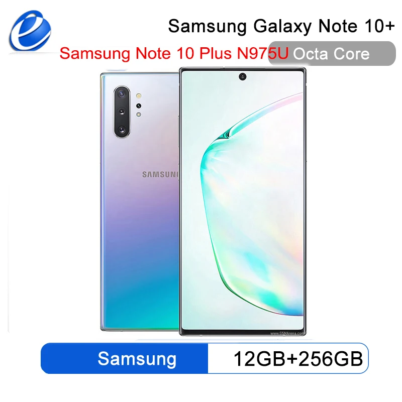 Оригинальный мобильный телефон Samsung Galaxy Note 10 Plus Note10 + N975F 256 Гб ПЗУ 12 ОЗУ
