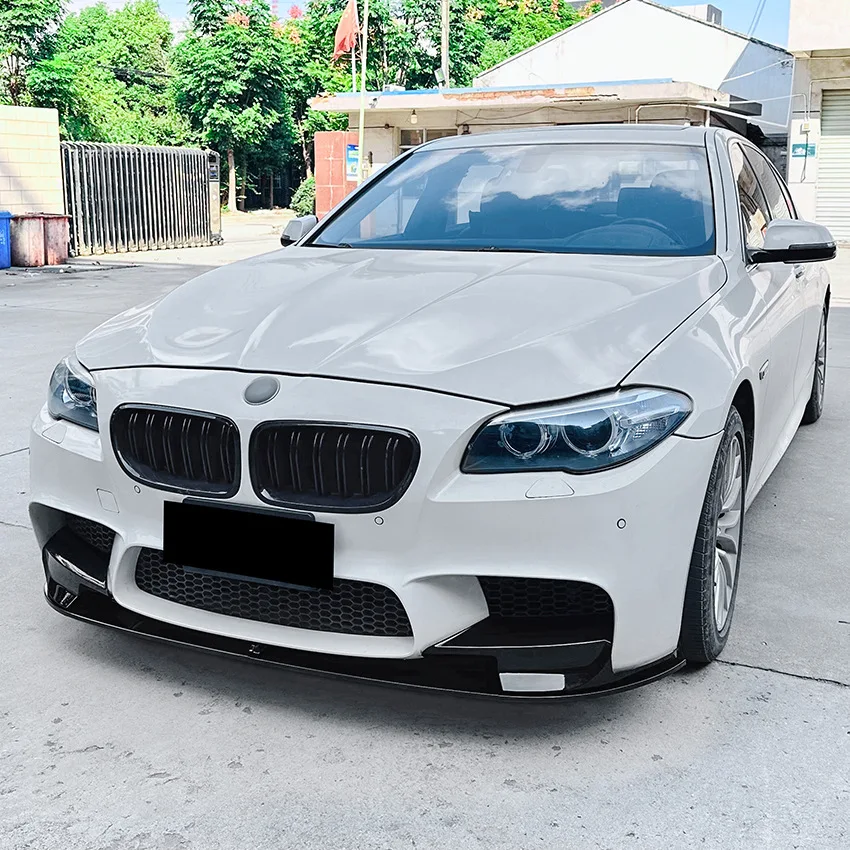 Фото Подходит для BMW 5 серии F10 F11 M5 2011-2017: передний сплиттер, накладка на бампер, внешняя модификация угловых элементов. №3