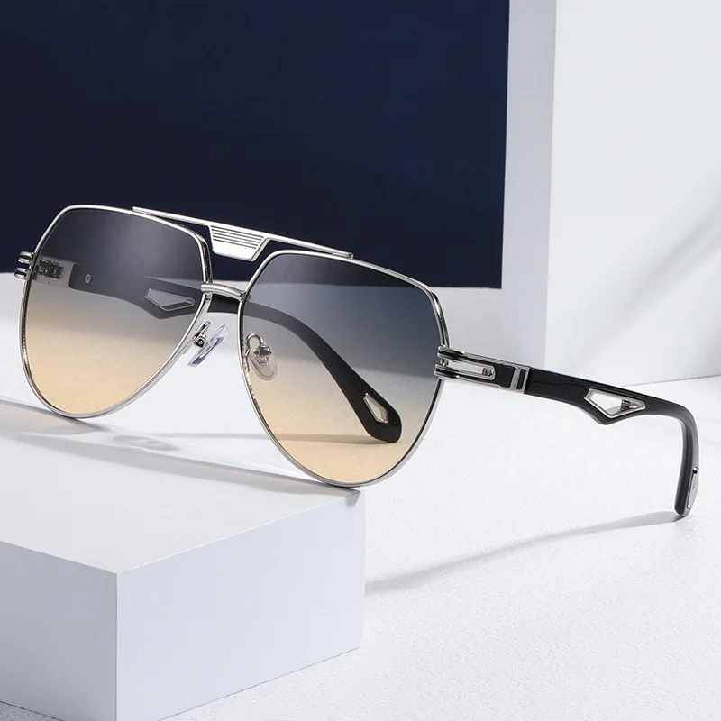 

Hollow Frame Mirror Glasses Men Metal Rim Party Camping Sunglasses Men Fashion Oval Full Rim Women Metal Gradient Glasses