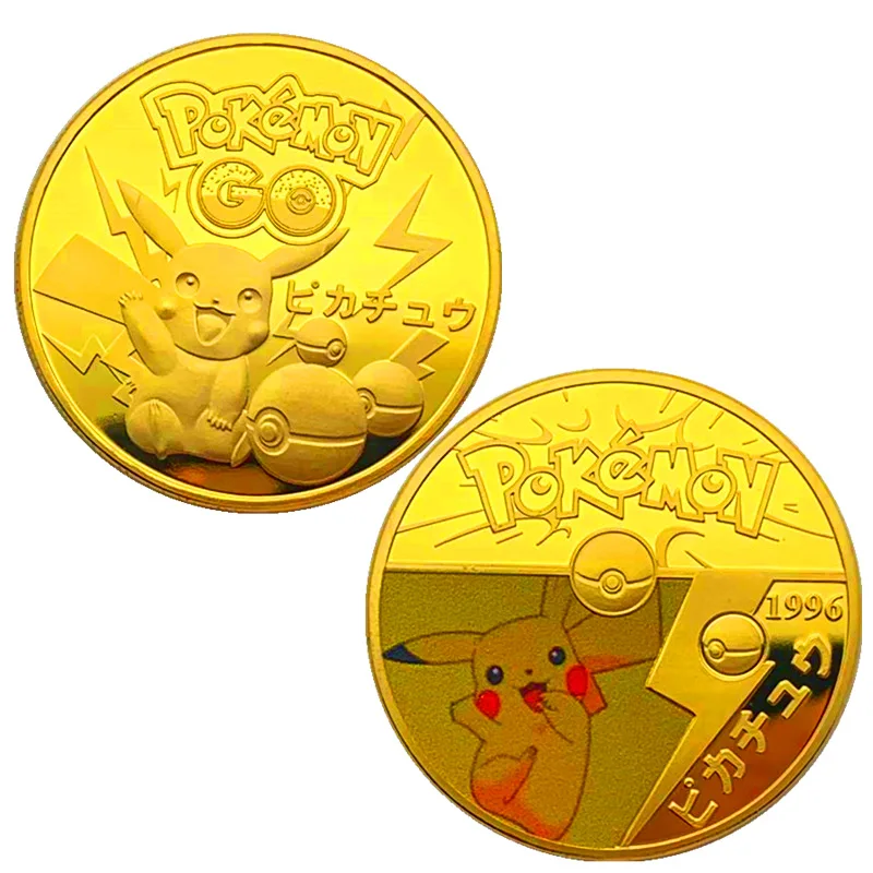 New Pokemon Monety Metal Srebrny Mewtwo Monety Anime Pamiątkowa Moneta Charizard Pikachu  Karty Pokemon Okrągłe Metalowe Monety images - 6