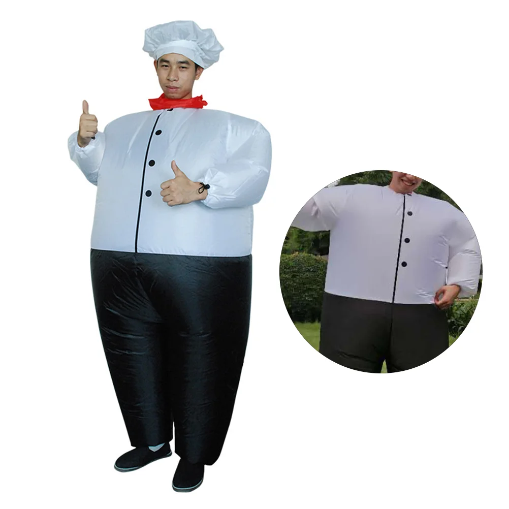

Fat Chef Cosplay Costumes Halloween Inflatable Clothes Funny Master Chef Suit for Party Performance (Adults, Free Size)