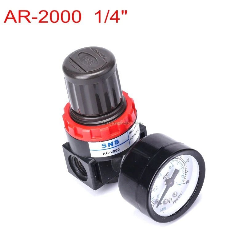 

1Pcs AR2000 G1/4'' Pneumatic mini air pressure regulator air treatment units