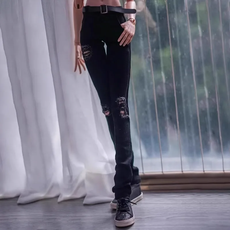 Красивые черные джинсовые брюки Bjd для 1/4 куклы дяди одежда CMB346