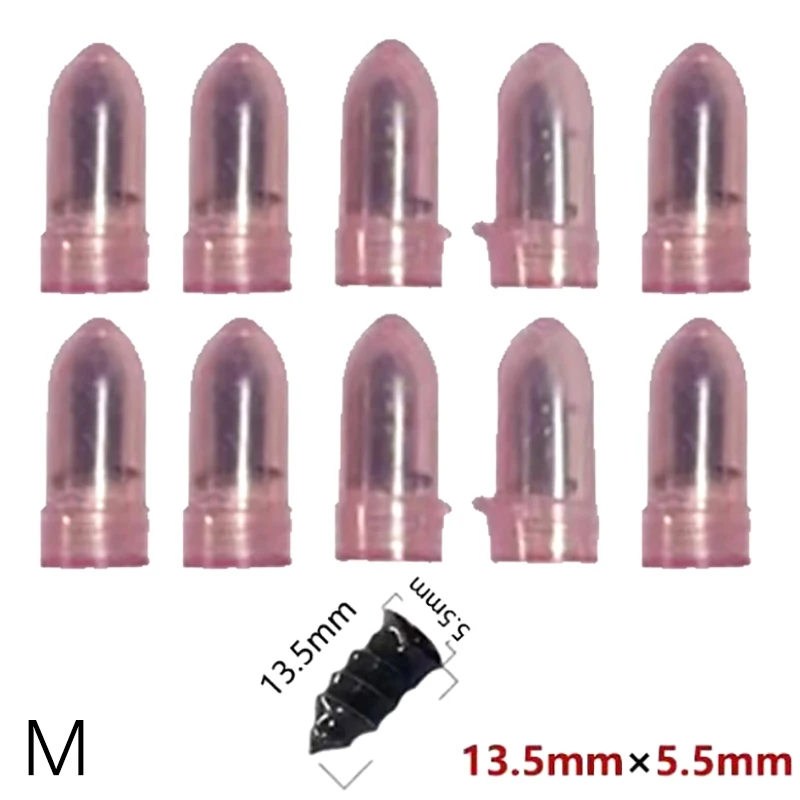 

10 шт., саморезы для ремонта шин, пластиковые гвозди, мягкие резиновые винты, подходят для ремонта проколов шин автомобиля, мотоцикла