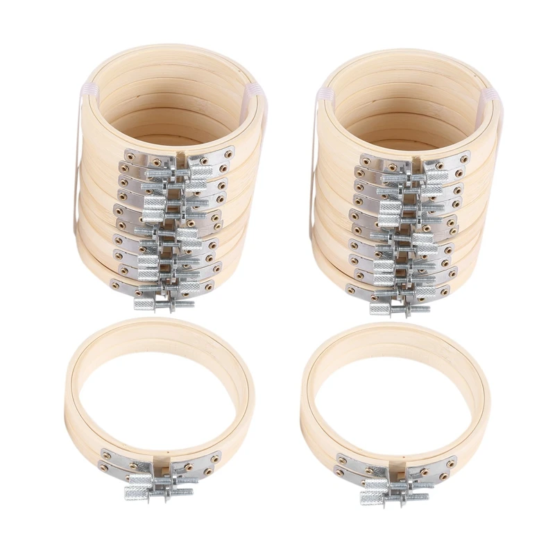 

24 Pieces Of 3-Inch Embroidery Hoop, Bamboo Cross-Stitch Hoop For Embroidery And Cross-Stitch