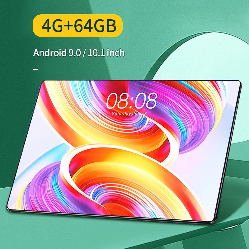 2023 New Tablet Pc 10.1 Inch Android 9.0 Tablets 4GB+64GB 8 Core 3g 4g LTE Phone Call IPS 1280*800 Pc Tablet WiFi GPS Tablet