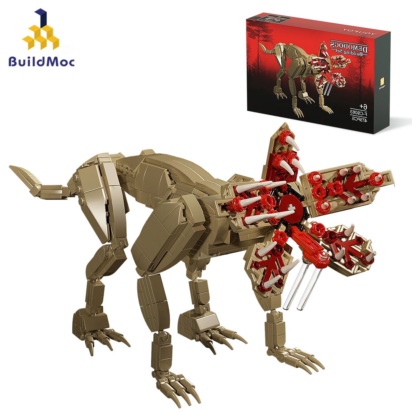 473 шт. Детский конструктор Demodog Monster Eleven Brickheadz