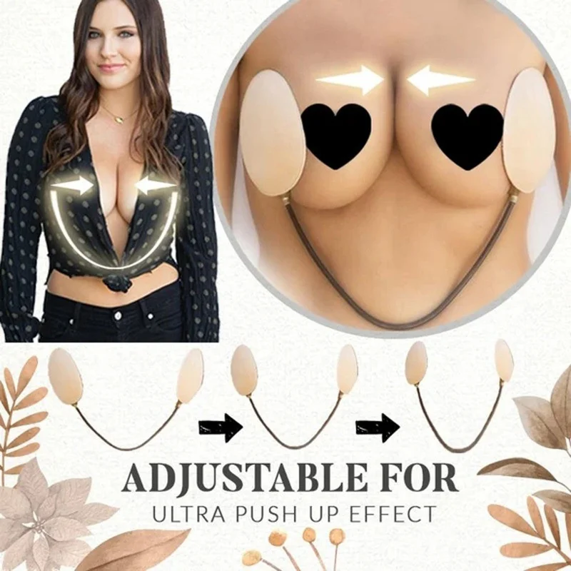 Women's Sexy Shaping Chest Patch Anti Bulge Breast Patch Strapless Women Gather Breast Beauty Patch Invisible Bra