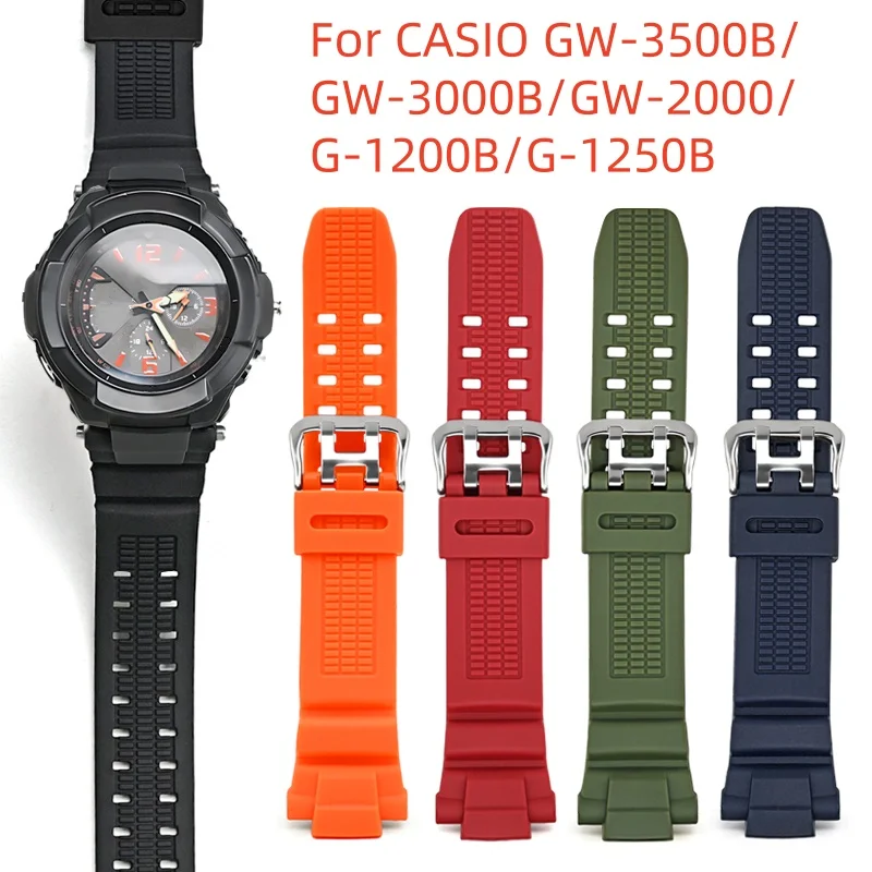 Для CASIO g-shock GW-3500B/GW-3000B/GW-2000/G-1200B/G-1250B резиновый ремешок из ТПУ аксессуары для часов