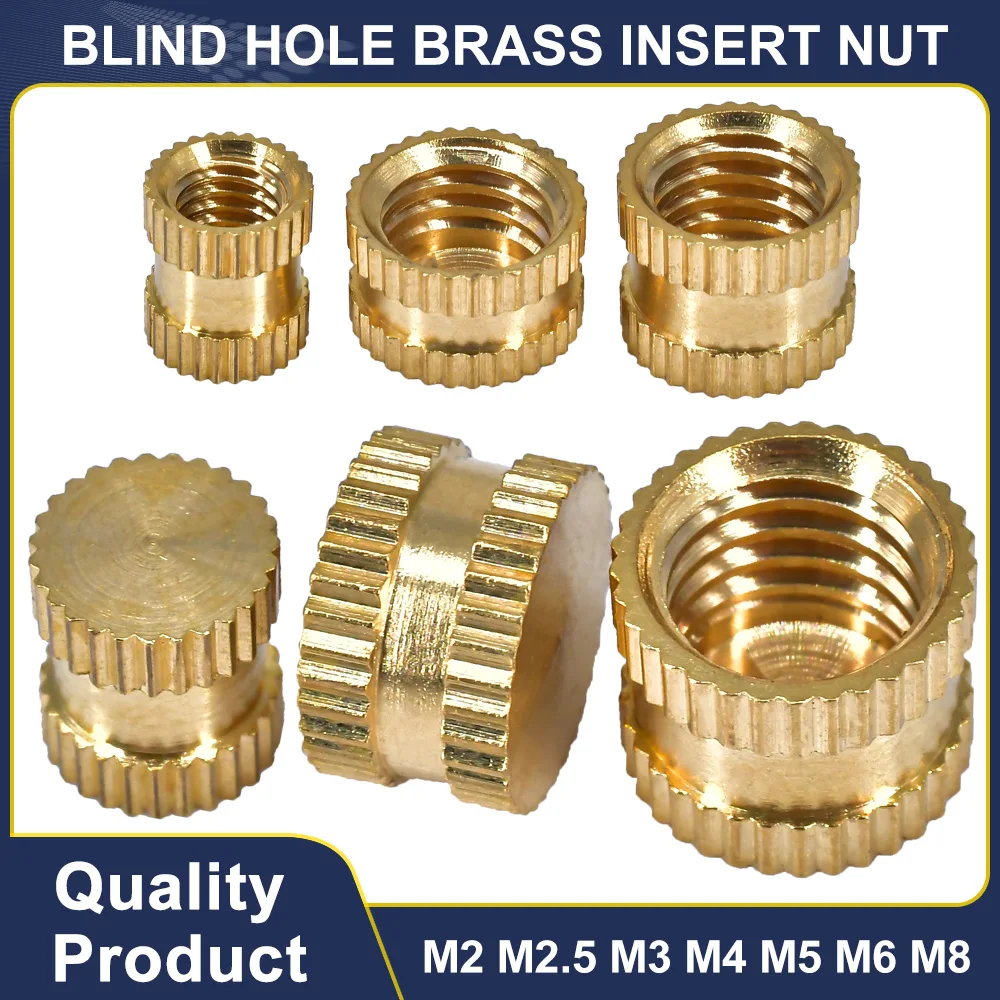 

M2 M2.5 M3 M4 M5 M6 M8 встроенное отверстие для шторки, одинарное отверстие для шторки, латунные насадки для литья под давлением