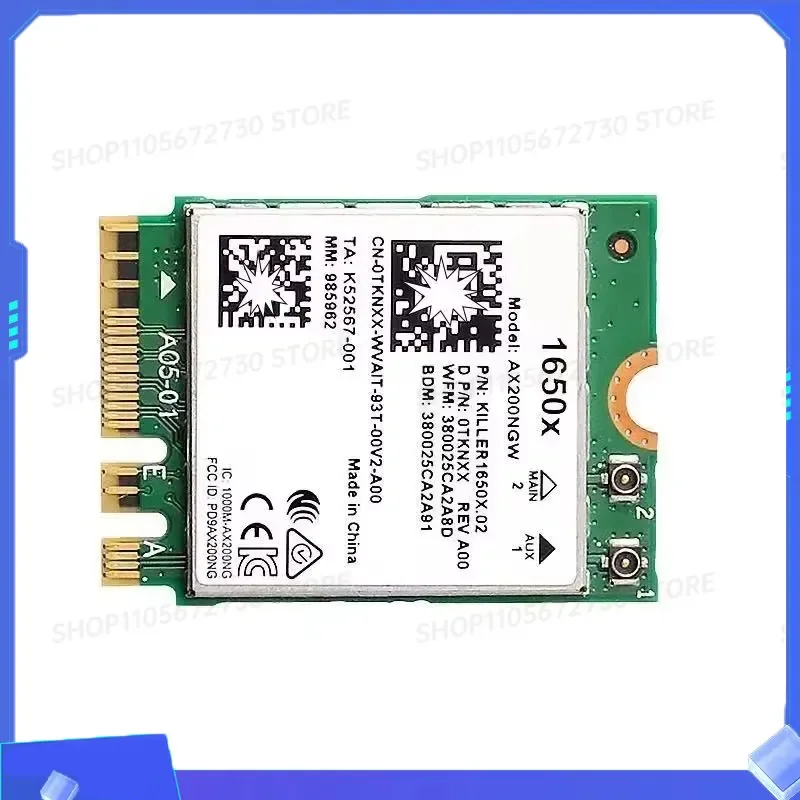 Фото Беспроводная сетевая карта ZZ Killer 1650X AX200 NGW, 3000 Мбит/с, Wi-Fi 6, двухдиапазонная (2.4G/5G), Bluetooth 5.1, поддержка Gigabit WLAN №3