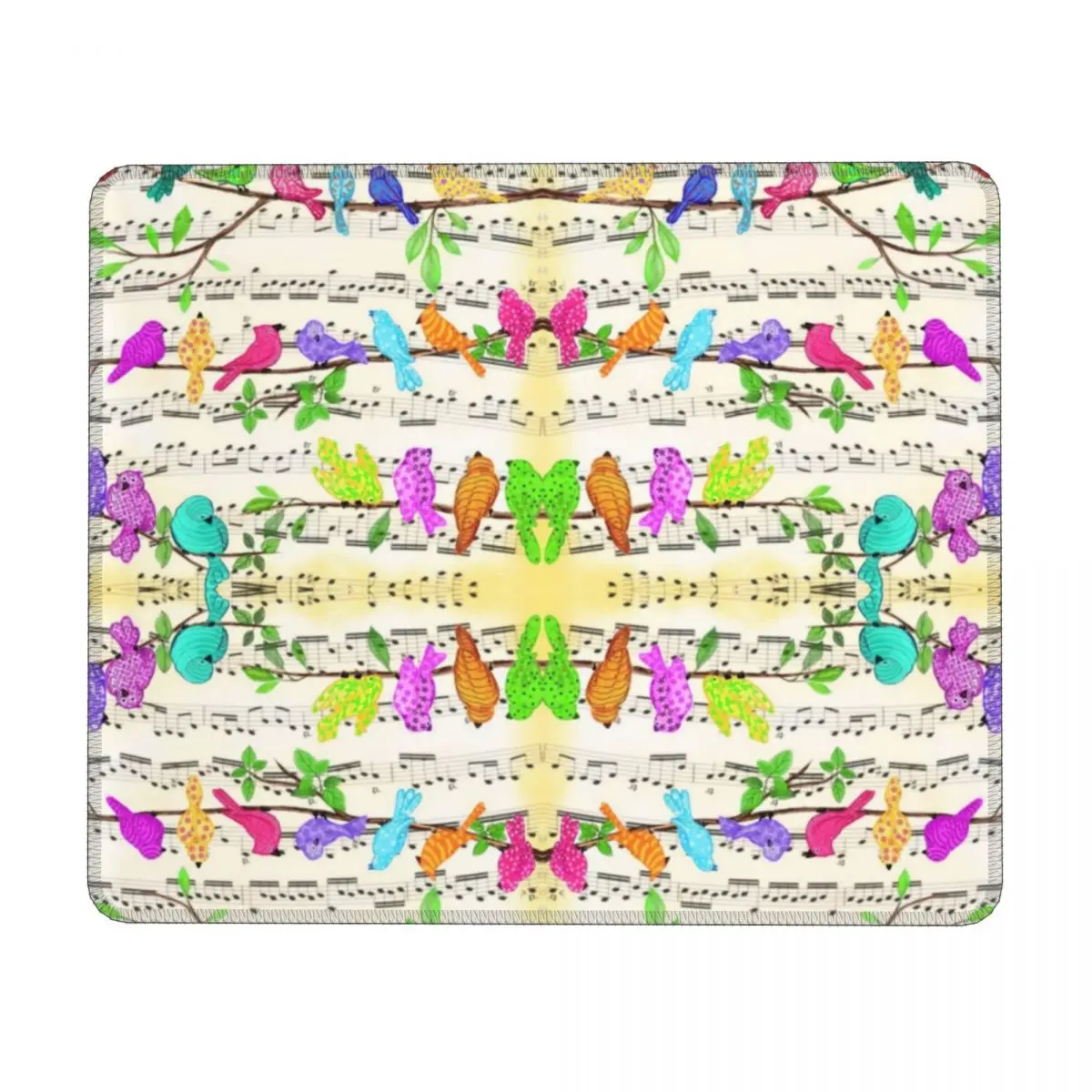 

Коврик для мыши с рисунком в виде музыкальных птиц
