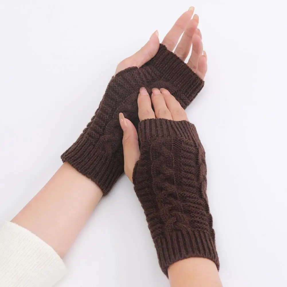 

1 Pair Casual Pure Color Warm Gloves Hand Warmer Autumn Winter Comfy