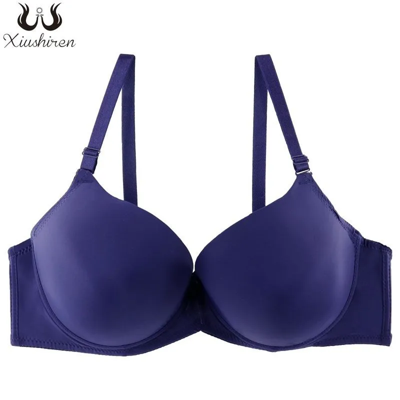 Xiushiren Plus Cup Push Up Seamless Bra Adjustable Sexy Bras Femme Brassiere Solid Women Underwear Plus Size 95E-120F