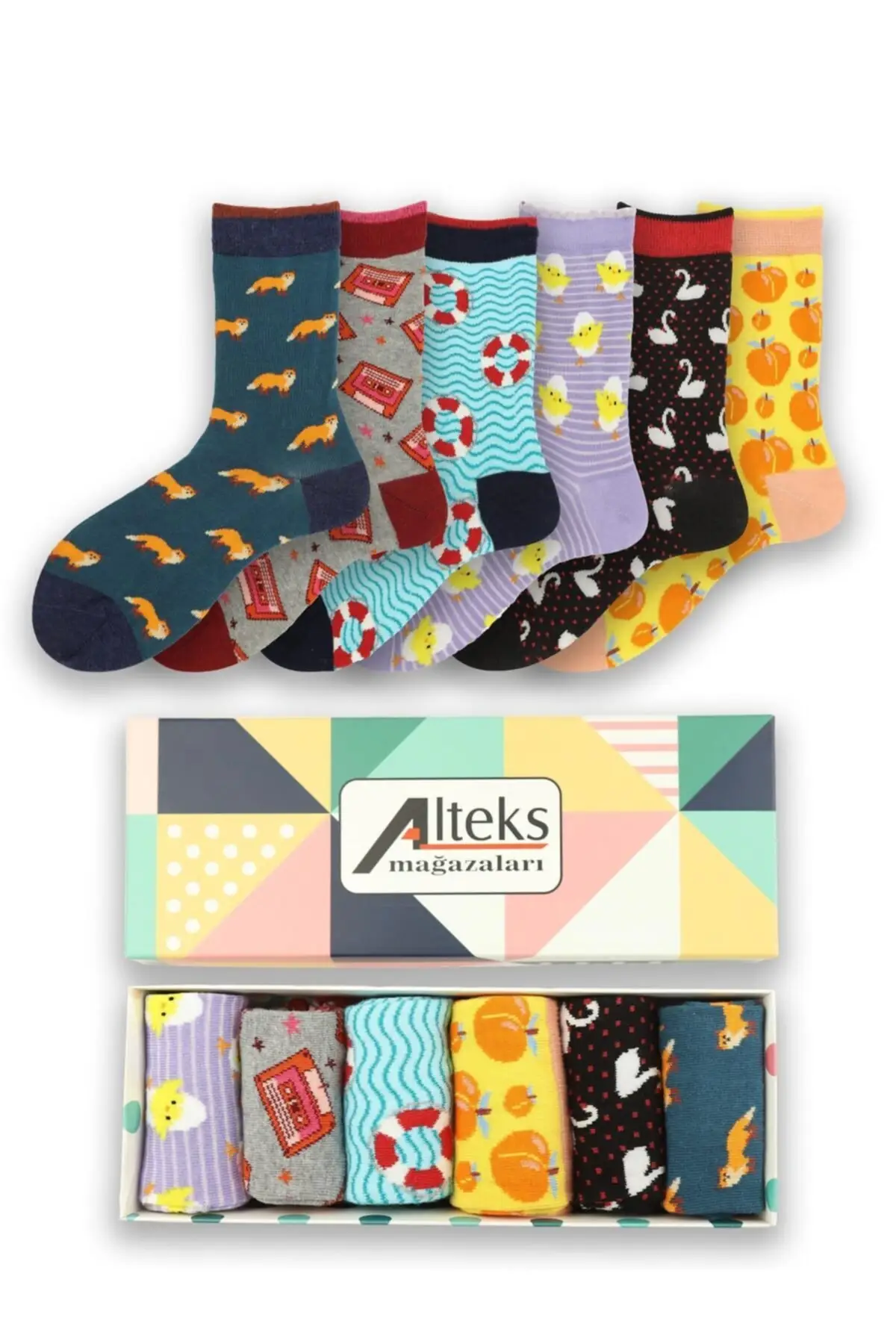 

Женщины 6 шт. Цветные носки