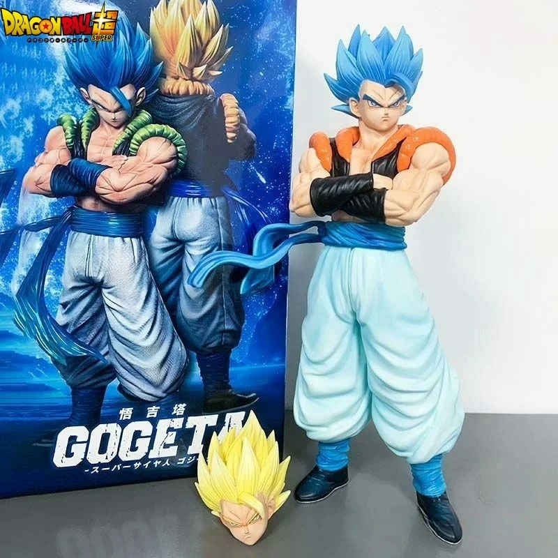 Новая 30-сантиметровая фигурка Dragon Ball Z Figuras Gogeta с двумя головками Dbz Манга Фигурка