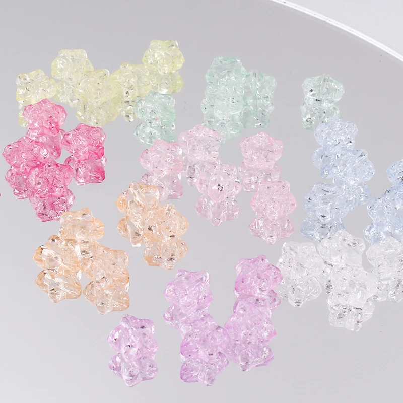 10 шт. цветные акриловые пятиконечные звезды трещины бусины Сделай Сам ювелирные